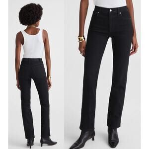 Madewell | NWT Longline Straight Jean Black Frost High Rise | Sz 29
